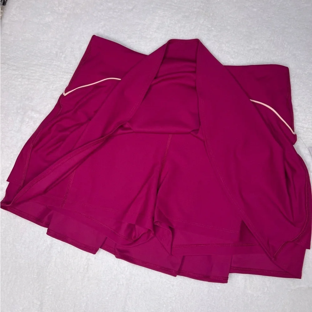 Old Navy High-Waisted PowerSoft Skort Size L NEW Magenta
